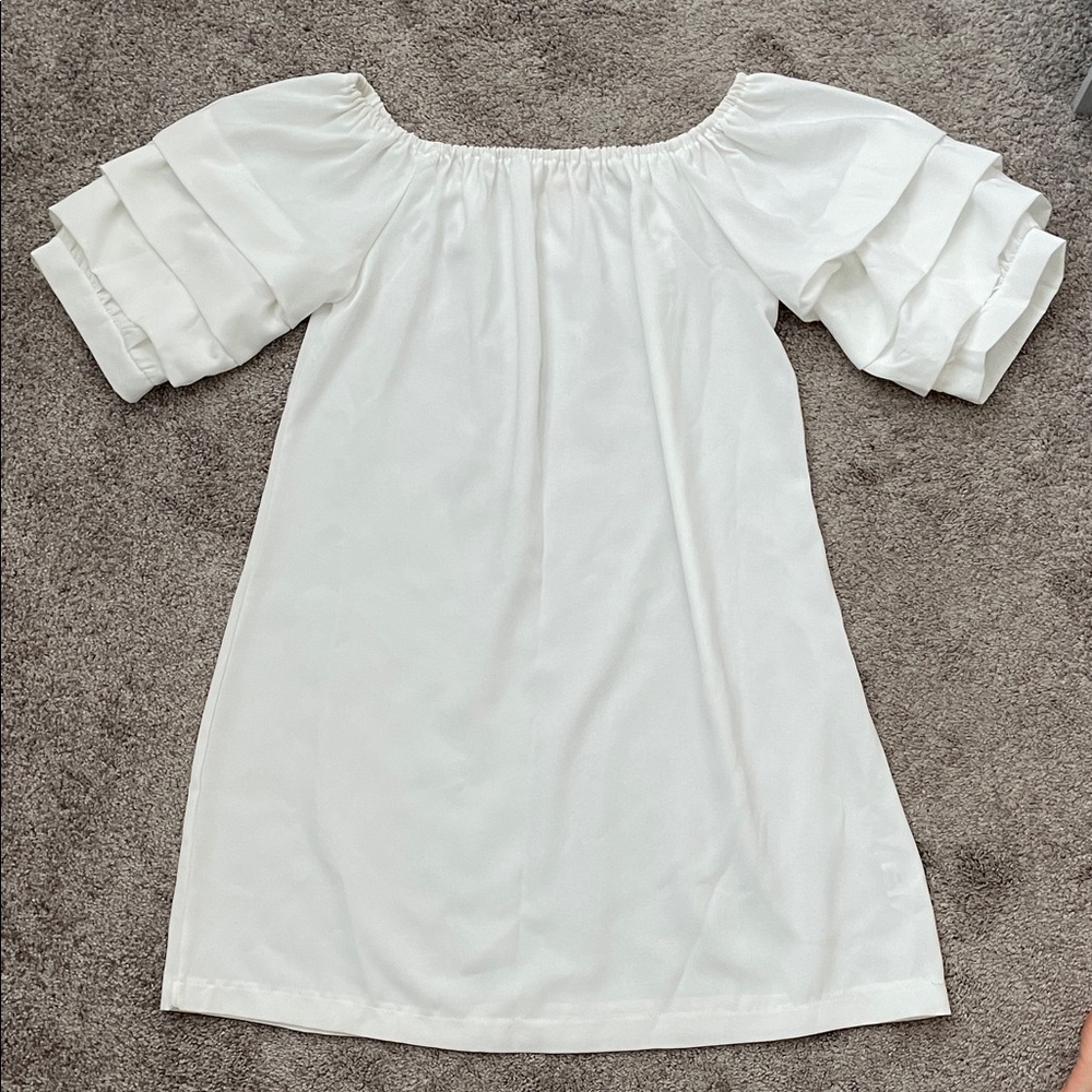 Elegant White Off-Shoulder Dress